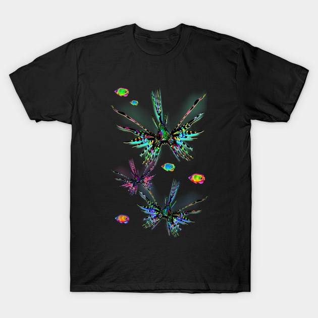 Lionfish Psychedelic Parade T-Shirt by BluedarkArt